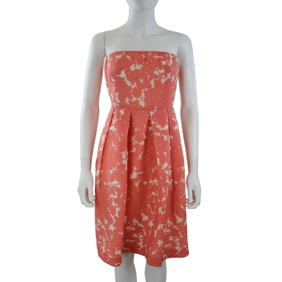 J Crew Floral Strapless Fit and Flare Dress - Picture 1 of 6